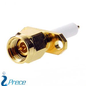 SMA Panel Mount, 2-Hole Flange Plug, Receptacle (Extended PTFE) 50ohm